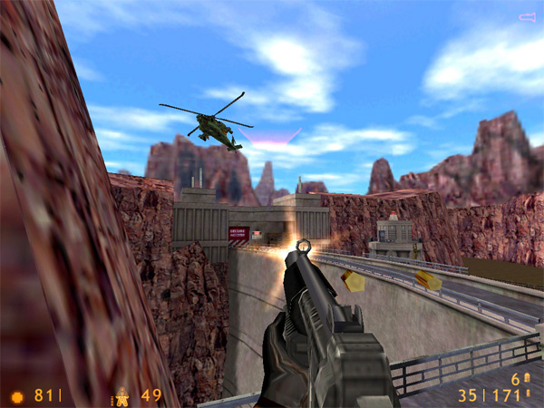 Half-Life may be a more clever FPS but it doesn't forget it's roots with plenty of action sequences.
